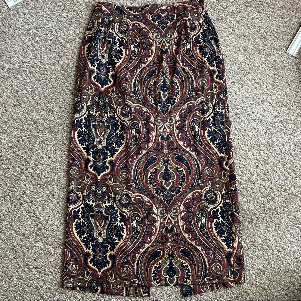Vintage Stonebridge Paisley Maxi Skirt